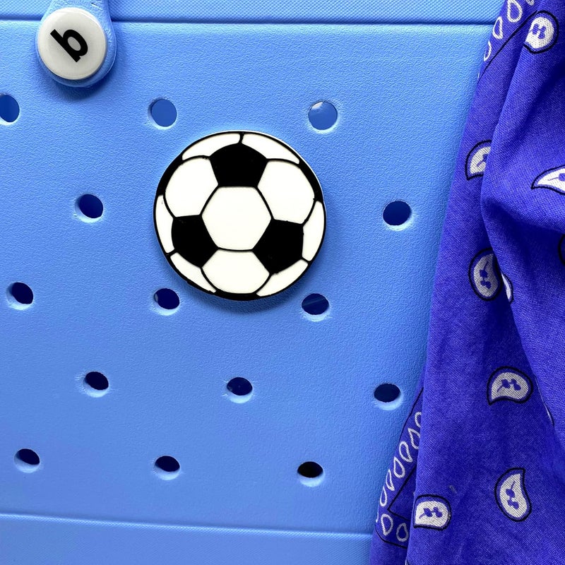 FRESHe BAGLETS - Soccer Charm Accessory Compatible with Bogg Bags - Decorative Charm Perfect for Customizing Your Bag & Showing Your Team Support (Soccer) - Image 3